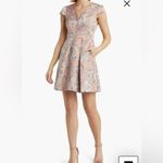 Vince Camuto Women's Floral Jacquard Cap-Sleeve Dress with Pockets Size 6 476 Photo 1