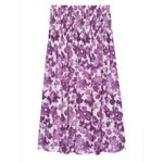 Rails  Purple and White Selena Smocked A-Line Midi Skirt Photo 6