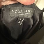 Laundry by Shelli Segal ‎ Black Satin Slip Dress | Size 8 | Elegant Ruched Midi Photo 2