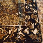 Perry Ellis  Black and Gold Artistic Scarf Photo 1