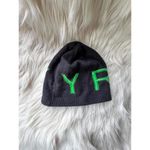 Roxy Black Beanie with Green Letters Photo 2