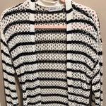 Nine West  Striped Black and White Women's Sweater Photo 1