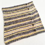 Urban Outfitters Aster Fuzzy Striped Boho Mini Skirt Women's Medium Yellow Y2K Photo 4