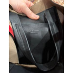 Rag and Bone Field Suede Leather Tote Bag Gray Black Red Strap Large Carryall Photo 8