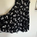 Eva Rose Black & White Retro Cat Print Fit & Flare Rockabilly Knee Length Dress Size XL Photo 4