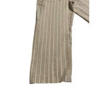 Liverpool Wide Leg Pants Women's Size S Cropped Beige White Striped Tie Waist Tan Photo 2