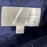 J.O.A. Sunny Sensation Navy Blue Striped Off-the-Shoulder Romper Photo 3