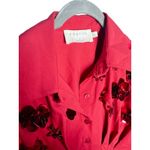 Anthropologie  Exquise The Tobie Button-Front Pleated Shirt Dress Sequin Mini Photo 6