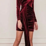 Jessakae NWT red velvet long sleeve bodycon mini dress size 2XL P13 Photo 0