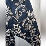 LuLaRoe NWOT Leggings Navy Blue White Paisley Floral Damask OS One Size (2-10) Photo 2