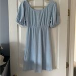 Good Luck Gem NEW  Light Blue Mini Dress Size Small Photo 6