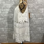 Listicle  White Cold Shoulder Tiered Lace Dress Photo 1
