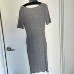 Akira 🆕 Gray Ribbed Midi Bodycon Dress Photo 3