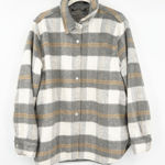 BLANK NYC  Womens Plaid Brushed Neutral Wood Blend Shirt Jacket‎ Shacket Size M Photo 0