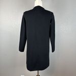 J.Crew Womens Juliette Collarless Sweater Blazer Size XS Black Cotton Wool Photo 2