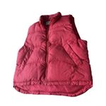 Eddie Bauer VTG  Vest Womens M Red Puffer Goose Down Full Zip Outdoors Hiking Photo 1