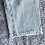 Loft Light gray denim jeans raw hem skinny straight Sz 28 Photo 3