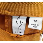 Joie  Satin Wide Leg Palazzo Pants Orange Size 10  Cropped Flat Front Leg Pull On Photo 2