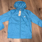Adidas  Light Blue Hooded Jacket Photo 0