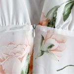 NWT Lulus Romantic Possibilities‎ White Pink Floral Print Maxi Dress Size Large Photo 11