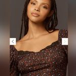 Anthropologie  Maeve Mutton-Sleeve Scoop-Neck Ditsy Floral Top Photo 3