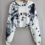 SheIn - New York Graphic Tie-Dye Cropped‎ Hoodie Photo 0