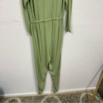 ASOS Sage Green Long Sleeve Jersey Knit Jumpsuit Womens 10 Tall Jogger Style Photo 9