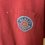 Harley Davidson Six Bends T Shirt Red XL Extra Large Pocket USA Flag Graphic Tee Photo 4
