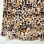 Calvin Klein Women’s Sleeveless Back Tie Animal Print Blouse Tan Purple Med EUC Photo 2