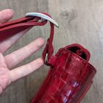 Brighton  Red Heart Crossbody Purse Embossed Bellissimo Lipstick Shoulder Bag Photo 8