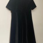 Armani Jeans Velvet Babydoll Dress US 12 Black Short Sleeve 90s Grunge Goth Photo 1