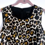 J.Crew Sleeveless Leopard Print Sheath Dress‎ Size 4 Preppy Casual Chic Work Brown Photo 3