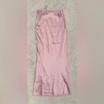 House Of CB NWOT  'Giuliana' Ballerina Pink Satin Maxi Skirt Sz M Photo 3
