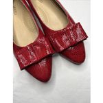 Women's Van Eli Red Poised Bow Flats Size 9 M Photo 3