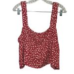 Reformation Lorin Top In Last Tango Red Floral Print Cropped Tank Top Women's XL Photo 1