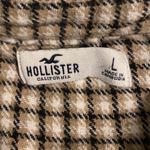 Hollister women’s Tan/Black plaid flannel shirt size L Photo 3