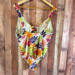 Terra & Sky  White Floral One Piece Swimsuit Size 0X (14W)‎ Photo 1