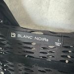 BLANC NOIR Linear Mesh Front Zip Hoodie Jacket in Black Women's Size L Size L Photo 6