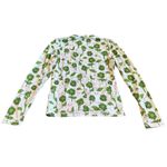 Stine Goya Juno Long Sleeve Stretch Shirt Green Sunflower Print Size Medium White Photo 7