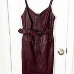 Steve Madden NWT Levina Faux Leather Dress in the Color Cordovan Size 6 Photo 0