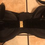 Lisa blue black velvet adjustable straps bikini top size small Photo 5