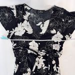 Lulus ‎ North Pacific Black White Floral Cropped Wide Leg Pockets Jumpsuit SMALL Photo 6