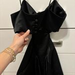 ZARA  Black Satin Effect Cut Out Mini Dress Photo 3