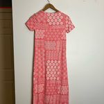 Cuddl Duds  Flexwear Short Sleeve Patchwork Coral Pink Casual Maxi Dress Photo 6