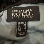 Adrianna Papell  Black Blue‎ Lace Illusion Beaded Cocktail Dress Size 4 Photo 7
