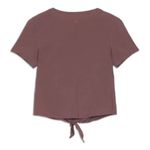 Lululemon Knot Gonna Fly SS V-neck PIMA COTTON active top Tee ANTIQUE Brown 6 S Photo 4