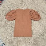 Elie Tahari  puff sleeve ribbed blouse Medium Photo 4