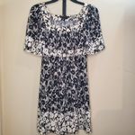 BCBG MaxAzria Black White Floral Jersey Dress XS Photo 1