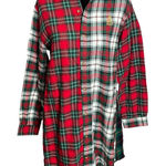 Ralph Lauren  LRL Flannel Sleep Shirt Womens Medium Button Up Long Sleeve Plaid Photo 0