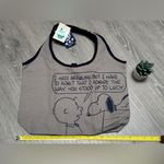 snoopy peanuts charlie brown tote hand bag Gray Photo 0